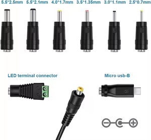 Adaptador de CA/CC universal ajustable de 30W, conmutación regulada por voltaje múltiple, cargador de adaptador de corriente EU US para ordenador portátil IPAD - Product Image 2