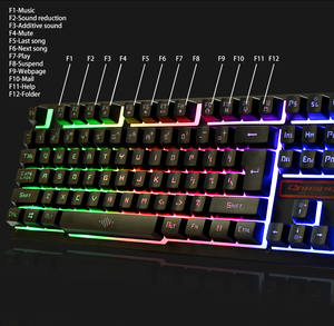 Teclado retroiluminado RGB para videojuegos, ratón y teclado con cable, Combo de ratón para videojuegos - Product Image 3
