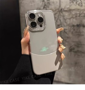 Itme iki renk temizle şeffaf Anti sarı akrilik Pc darbeye geri telefon iphone için kılıf 15 14 13 12 11 kabuk - Product Image 2
