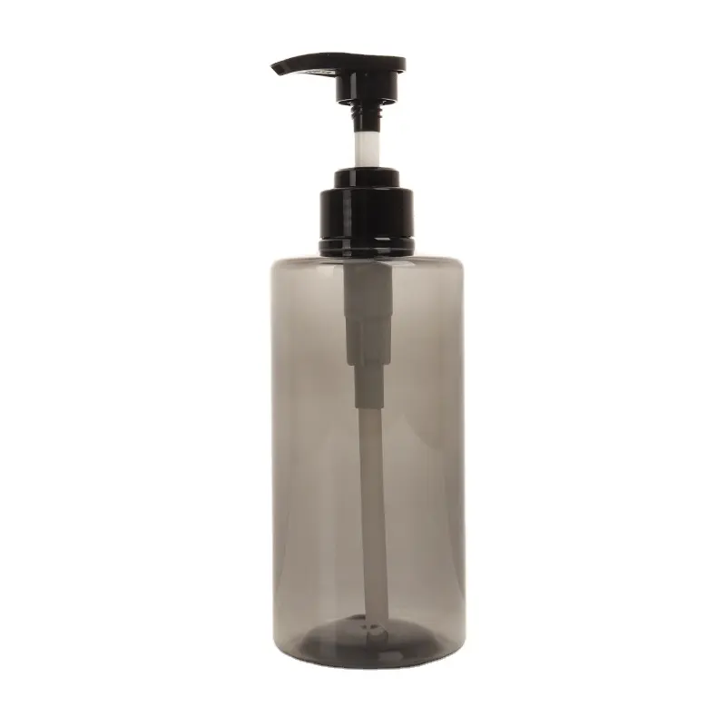Bottiglia di Shampoo all'ingrosso ambra Pet lozione di plastica flacone Spray con lozione nera bottiglia di pompa