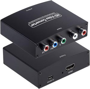 ตัวแปลงสัญญาณ HDMI แบบ RCA RGB คอมโพเนนต์รองรับวิดีโอ HD สำหรับ DVD PSP XBOX PS2ไปยังจอภาพ HDTV และโปรเจคเตอร์