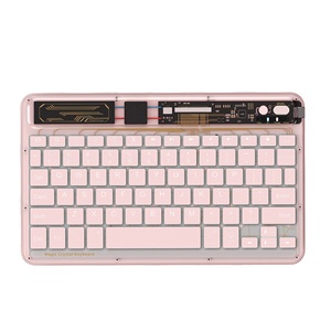 Teclado retroiluminado delgado de 7 colores Teclado transparente inalámbrico recargable para Tab iPad Smartphone Android IOS Dispositivos Windows - Product Image 6