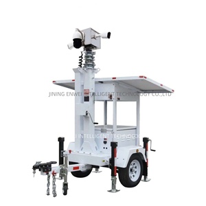 Remolque de cámara de seguridad portátil con generador de energía solar 24/7 Sistema de monitoreo de vigilancia - Product Image 2