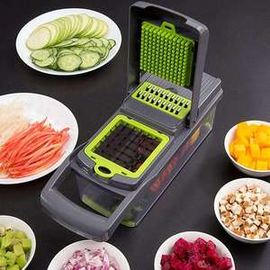 7 Dicing bıçakları patates sarımsak soyucu rende Dicer mutfak gereçleri manuel sebze meyve baskı dilimleme kesici - Product Image 3