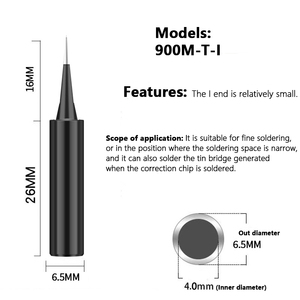 Yüksek kalite lehimleme uçları 900M 1.6D 0.8D B I K krom lehim veya onarım için kaynak lehim demir ucu - Product Image 6