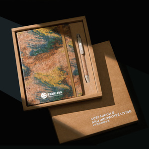 Grosir Set hadiah item Notebook bisnis promosi hadiah Notebook beludru Belanda mudah terurai kustom hadiah untuk kantor - Product Image 6