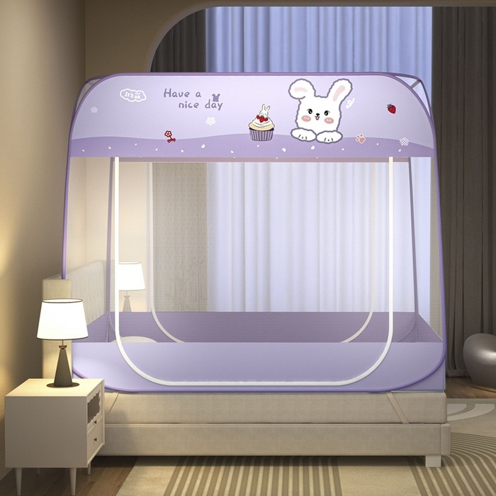 Cream rabbit cloth triangle double door