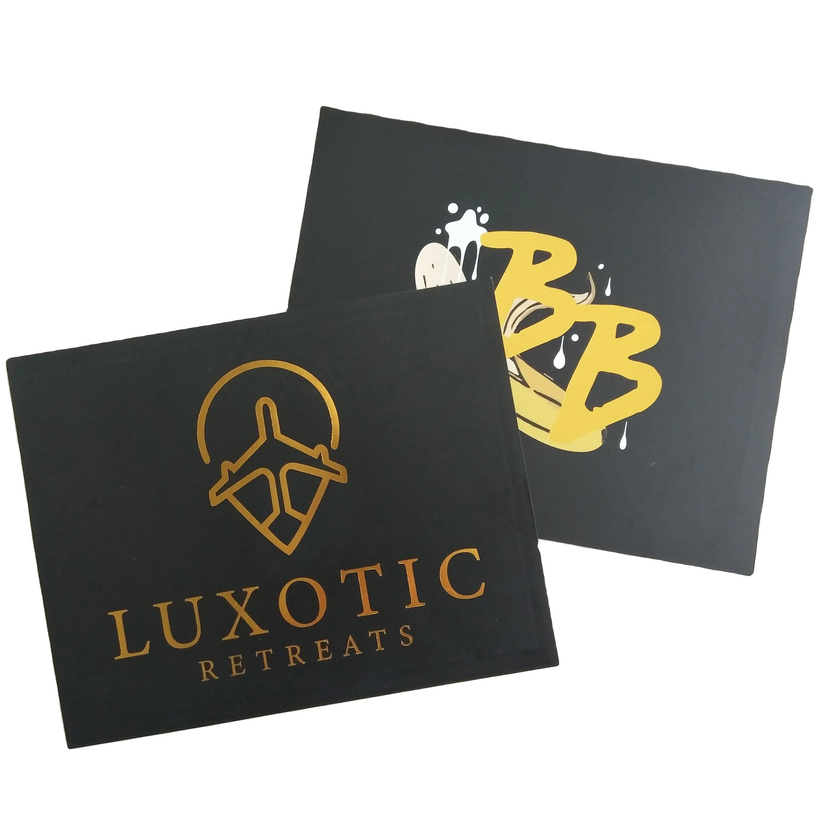 Wholesale die-cut greeting gold foil gift cards thank you for your purchase cards with logo