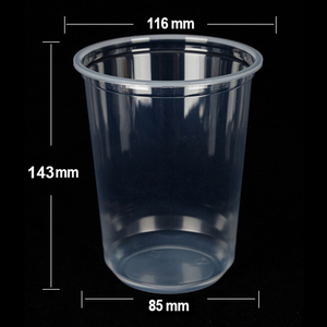 Özel Logo tek kullanımlık biyobozunur PLA şeffaf şeffaf tek duvar stili plastik bardaklar içme için - Product Image 2