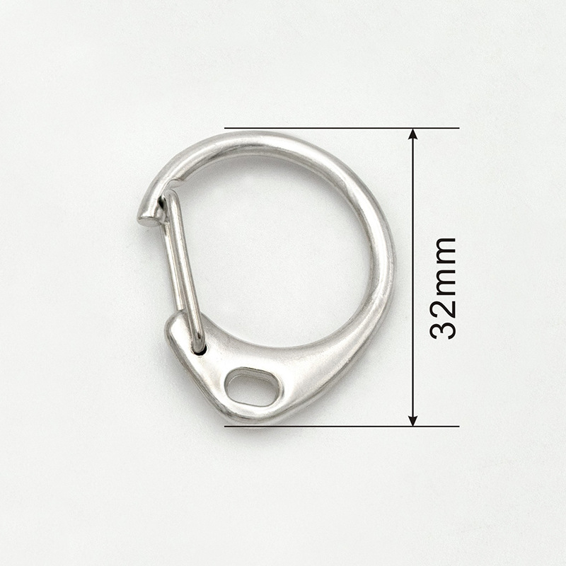 Argent, grand fermoir en forme de C, 32 mm, 3,4 g