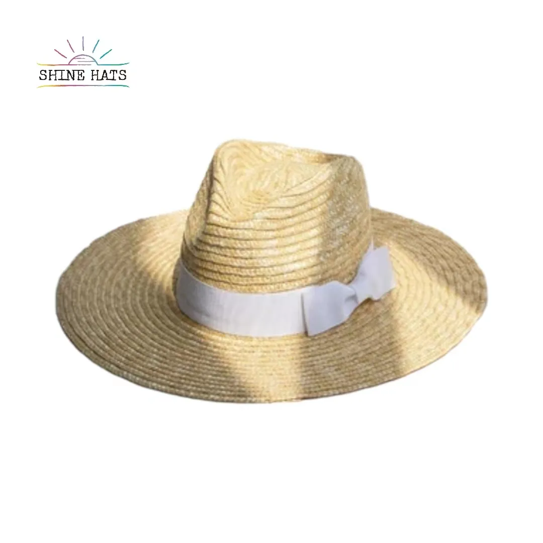 Shinehats Trigo Novo Estilo Chapéus De Palha Sun Beach Sombreros Luxo Adultos Planície Ao Ar Livre para Mulheres Senhoras Feminino Estilo Panamá 1.0cm
