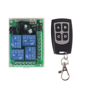 4 canali universale interruttore Wireless relè modulo RF telecomando 433 MHz trasmettitore DC 12V telecomando - Product Image 1