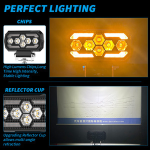 New 5Inch Square Driving Spotlight Engineering Vehicle <strong>LED</strong> Work Light Off-road Vehicle Fog Light Truck Warning Light - Product Image 2