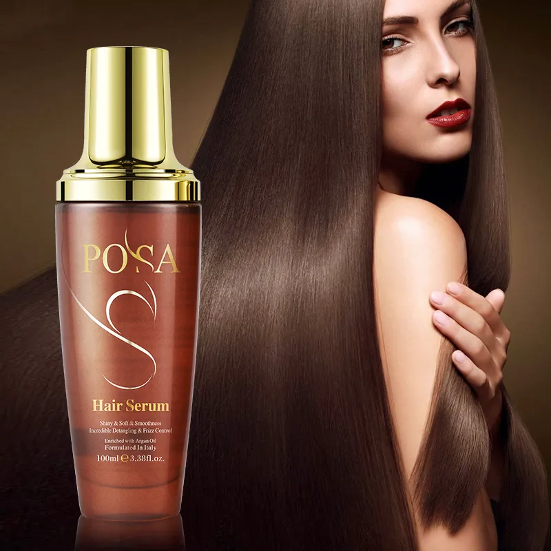 Private Label POSA Split Ends Repair Jojoba Hair Oil Anti Frizz Shiny Argan Oil Hair Serum