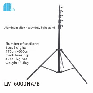 Fototech LM-6000H 7M 700Cm Nhiệm Vụ Nặng Nề Di Động Có Thể Điều Chỉnh Video Ánh Sáng Đứng Phần Dslr <span class=keywords><strong>Tripod</strong></span> Máy Ảnh Cho Ngoài Trời Nhiếp Ảnh - Product Image 5