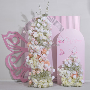 E030 sừng cừu góc khung Runner Bảng điều chỉnh lụa đám cưới vòm centerpieces Backdrop trang trí hoa nhân tạo RUNNERS cho tổ chức sự kiện - Product Image 6