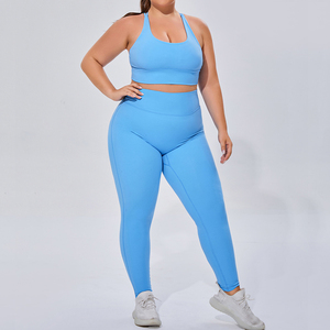 Bán Buôn Activewear Phòng Tập Thể Dục Tập Thể Dục Bộ Thể Thao Áo Ngực Thể Thao Yoga Quần Cộng Với Kích Thước Tập Thể Dục Bộ Cho Phụ Nữ - Product Image 4