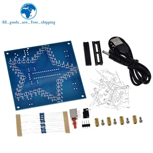 TZT DIY Electronic Kit Fünf-Punkt-Stern Bunte Blendung LED RGB-Modul Wasser licht 51 Single-Chip-Mikro computer für Arduino