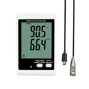 Registrador de datos de humedad y temperatura, alarma de luz/sonido con función de salida de archivos, a prueba de agua