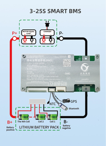 智能10S-15S 24V 48V 60V 50A 100A智能BMS RS485 UART，适用于电信基础电池组印刷电路板和印刷电路板 - Product Image 6