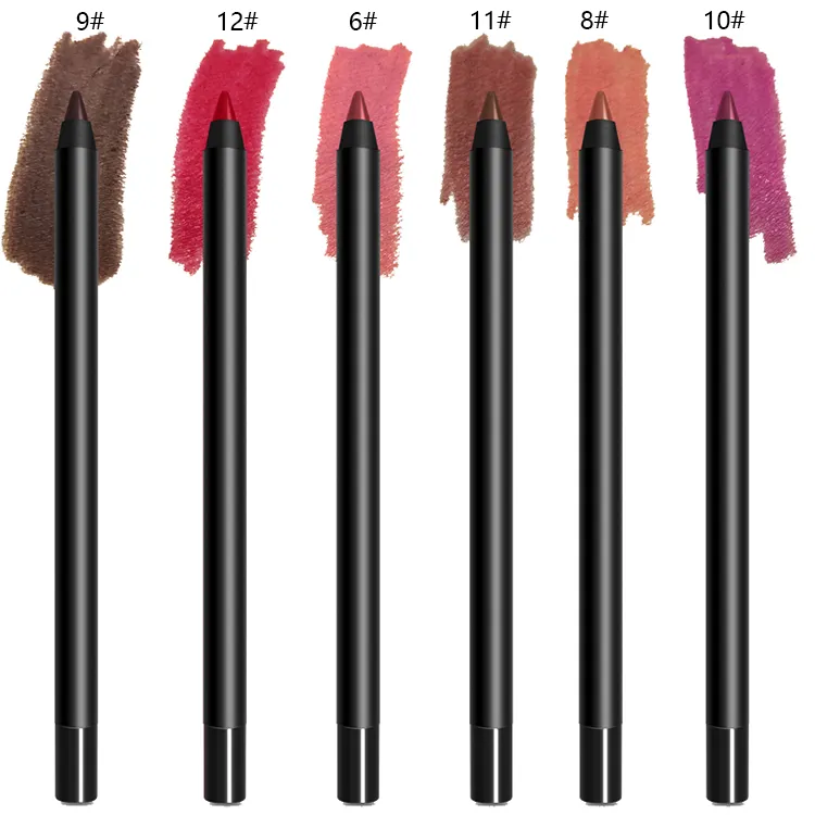 L303 Langdurige Vegan Creamy Private Label Naakt Waterdichte Lip Liner Vegen Hoge Kwaliteit Lip Potloden