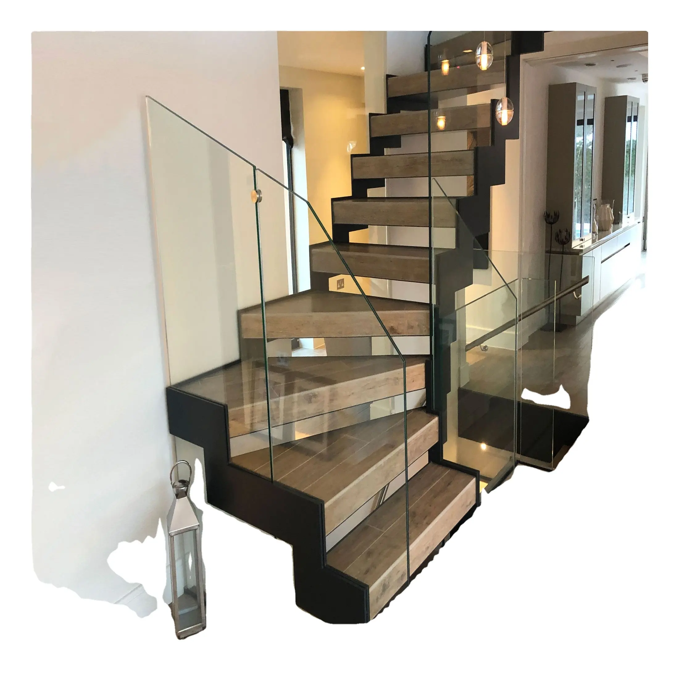 階段手すりガラス階段フローティング階段屋内装飾カスタム階段