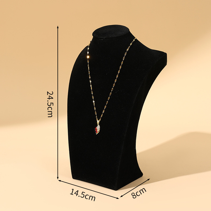 Cuello H terciopelo negro 24cm