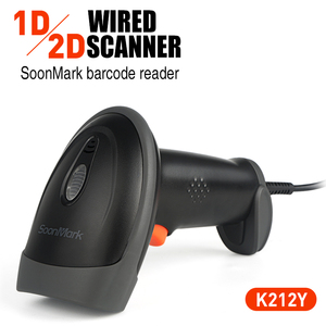 Escáner de código QR de mano Lector de código de barras Pantalla de lectura Escáner de código de barras 1D Lector de código de barras con cable para sistema POS - Product Image 2