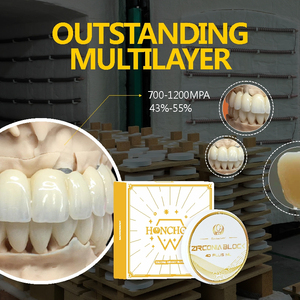 Biểu Tượng Tùy Chỉnh Chất Lượng Tốt Nha Khoa Sản Phẩm Phòng Thí Nghiệm Hàng Tiêu Dùng Zirconia Nha Khoa CAD Cam Giá 4D Cộng Với Multilayer Nha Khoa Zirconia Khối - Product Image 5