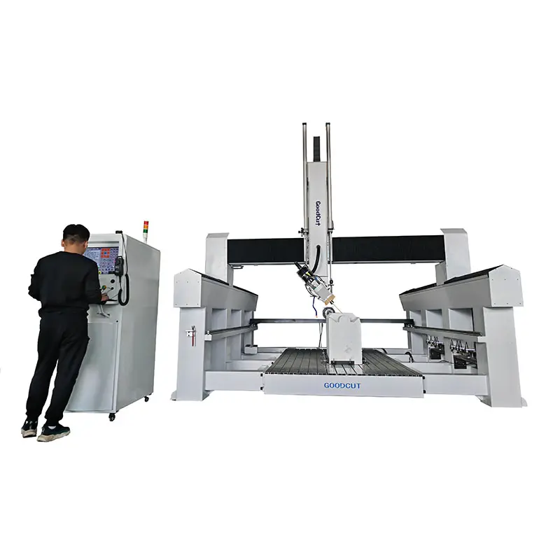 Enrutador CNC de madera ATC de 4 ejes 1530 cabezal giratorio de 180 grados fresadora de grabado de espuma con rotativo