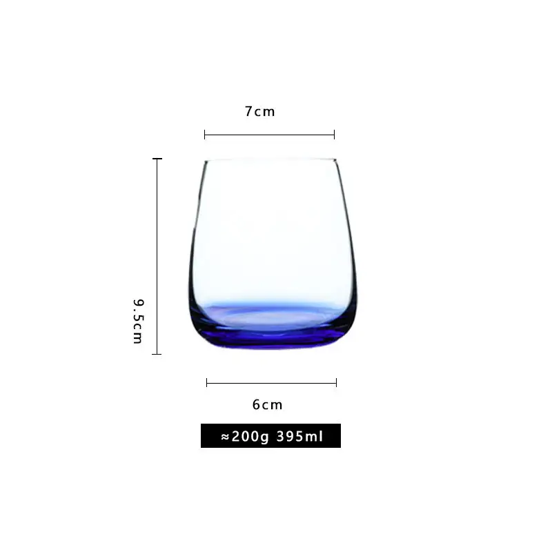 Fábrica personalizada direta preço barato sem chumbo cristal vidro vermelho cereja vinho copos