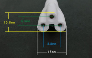 T8 <strong>T5</strong> Led Tube 3 Hole US Power <strong>Cord</strong> with 303 Switch 1.8meter Power Extension Cable - Product Image 6