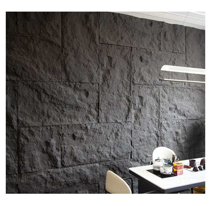 Placa de parede de pedra alternada para decoração de casa, pedra de cogumelo, interior e exterior, pode ser usada na parede de fundo da tv