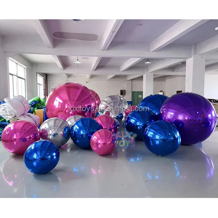 XIXI TOYS Large Inflatable Red Mirror Balls for Festival Event Party Stage Decorations,Outdoor Christmas Decorations Inflatables