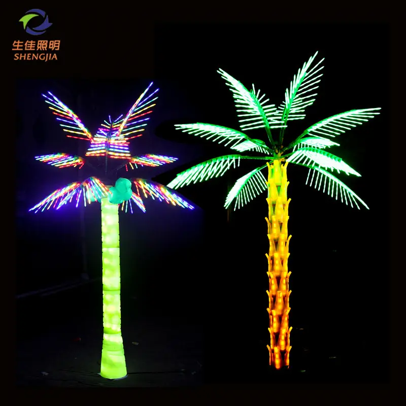 Vacanza Decorativo Nano LED RGB di Palma di Cocco Albero di Luce per Yard Decor e Artificiale HA PORTATO albero di cocco luci LED di palma albero