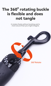 Benutzer definiert für kleine, mittlere und große Luxus-Kau schutz leine aus Nylon mit Logo - Product Image 3