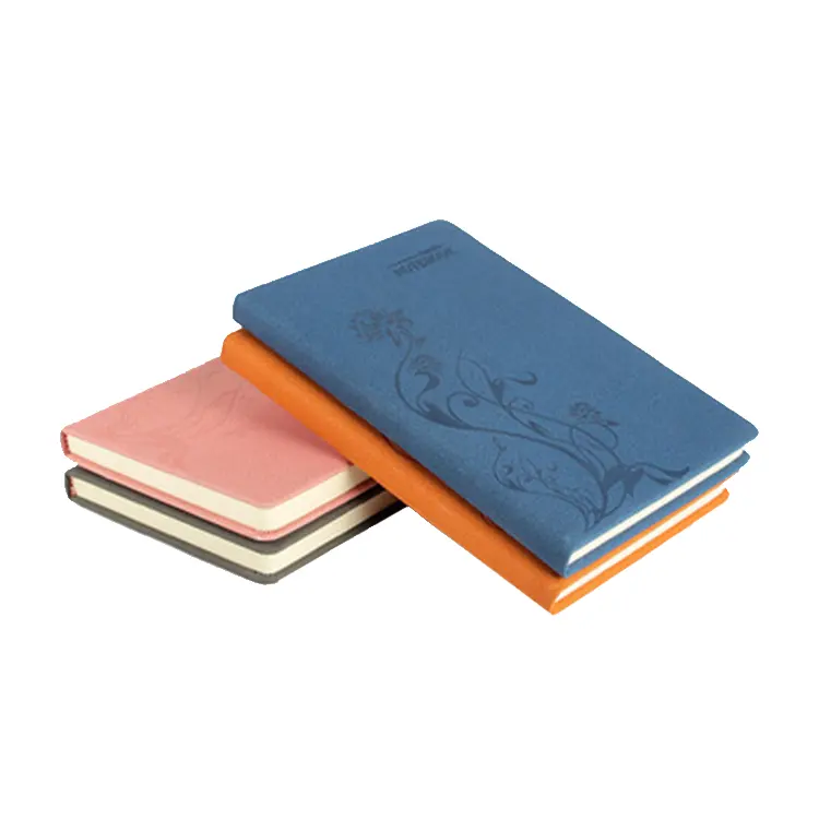 A5 Notebook kulit asli dengan sampul lembut kustom cetak jurnal dan perencana fitur termal dan jilidan jahit