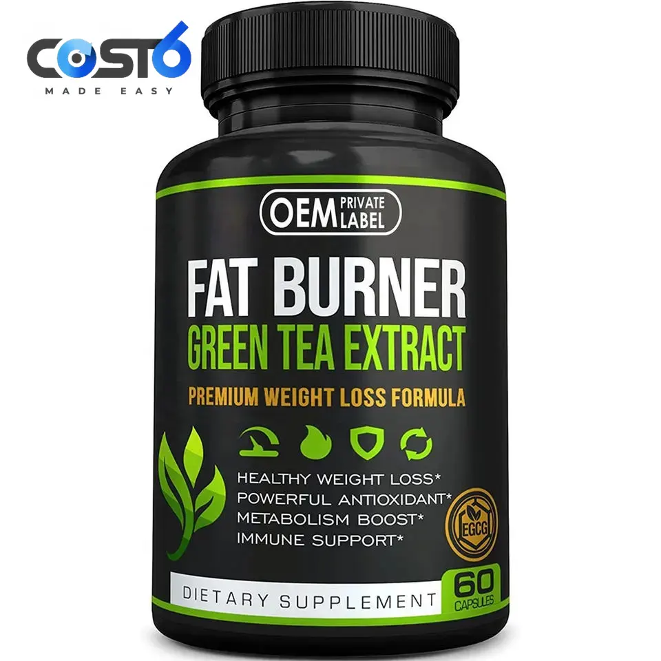 Cápsulas para perder peso llamadas Cápsulas adelgazantes Suplemento para perder peso con café verde Cafeína y té verde