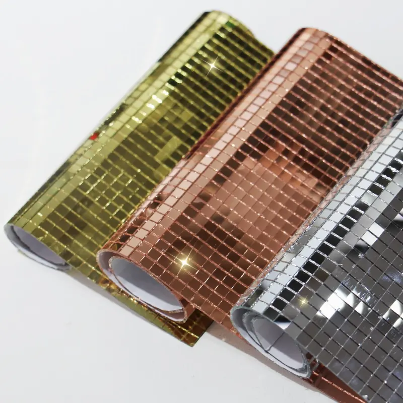 Individueller selbstklebender quadratischer Glas-Mosaikfliesen-Wandaufkleber DIY-Dekoration Strassblatt-Aufkleber