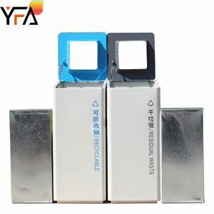 Botes de basura de excelente calidad para uso en exteriores, contenedor de reciclaje de 3 compartimentos, bote de basura de pie fácil de montar de gran capacidad - Product Image 6