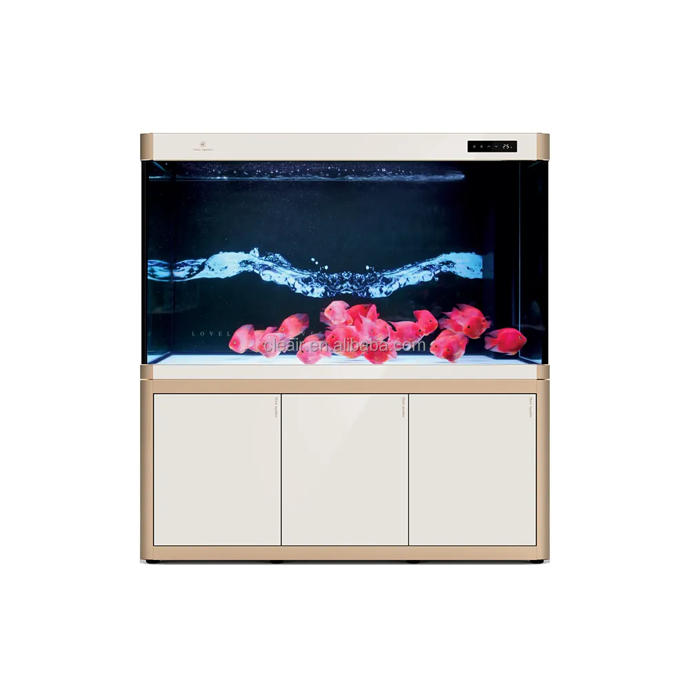 Jeancleair — Aquarium en fibre de verre avec planche OLED, éclairage LED, nettoyage par ordinateur