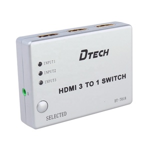 8K 4K HDMI KVM开关3至1 HDMI矩阵开关3端口4k视频切换器3输入1输出，带高清电视计算机的红外