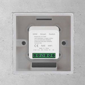 16A Tuya Mini WiFi + RF modulo interruttore 2 vie Smart DIY interruttori luce interruttore <span class=keywords><strong>Timer</strong></span> telecomando On/Off OEM supportato