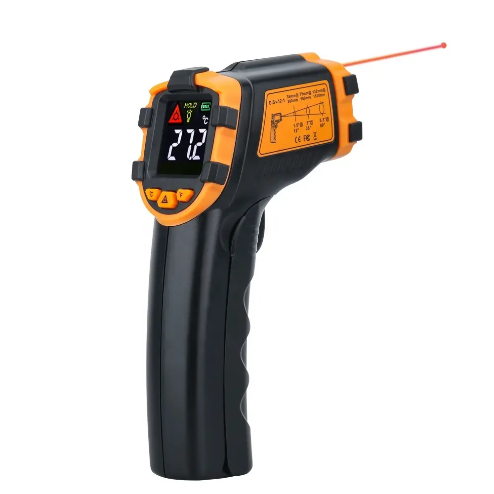 AE320 -50 ~ 390 gradi Celsius Wireless LCD digitale IR Laser termometro industriale a infrarossi senza contatto