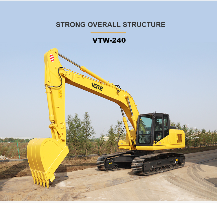 Hydraulic excavator 24 ton large excavator the newest product long boom crawler digger powerful engine
