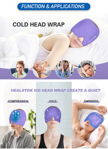 Paket es migrain yang dapat digunakan kembali pembungkus kepala topi Gel dingin untuk sakit kepala penghilang sakit kepala paket panas & dingin - Product Image 5