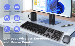 Ergonomic Wireless <strong>Keyboard</strong> and <strong>Mouse</strong> Wireless <strong>Keyboard</strong> and <strong>Mouse</strong> Combo German <strong>Keyboard</strong> <strong>Mouse</strong> Combo for Home Laptop Pc Gamers - Product Image 5