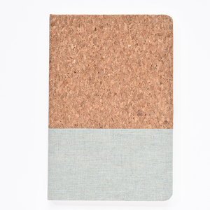 Cuaderno respetuoso con el medio ambiente, libreta vegana, cubierta de corcho, A5, con bucle de bolígrafo, papelería para oficina y escuela - Product Image 2