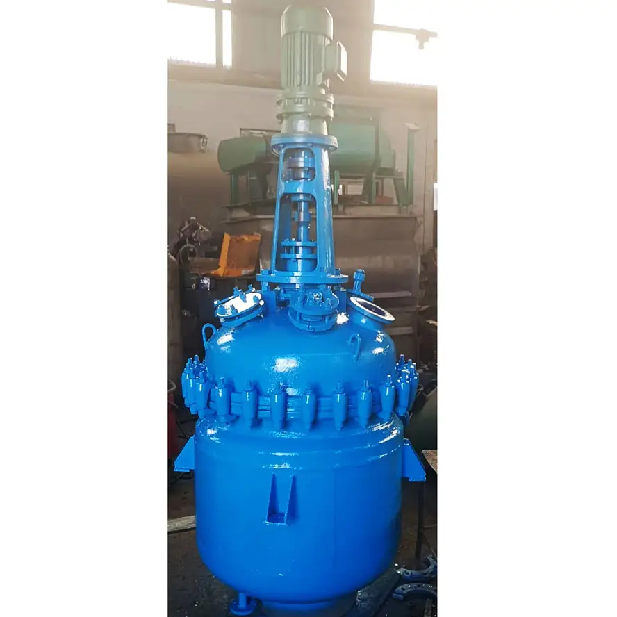Industrial Stirred Tank Reactor 200L Chemical Reactor Glass Lined Steel Reactor with Reflux and Distillation
