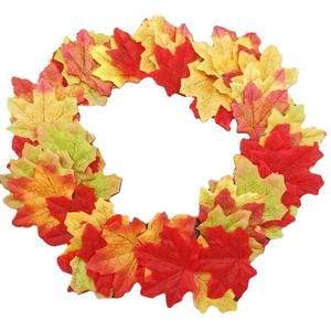 50PCS Set 8CM Artificial Maple Leaf Thanksgiving Christmas Fabric Leaf Decorations - Product Image 2